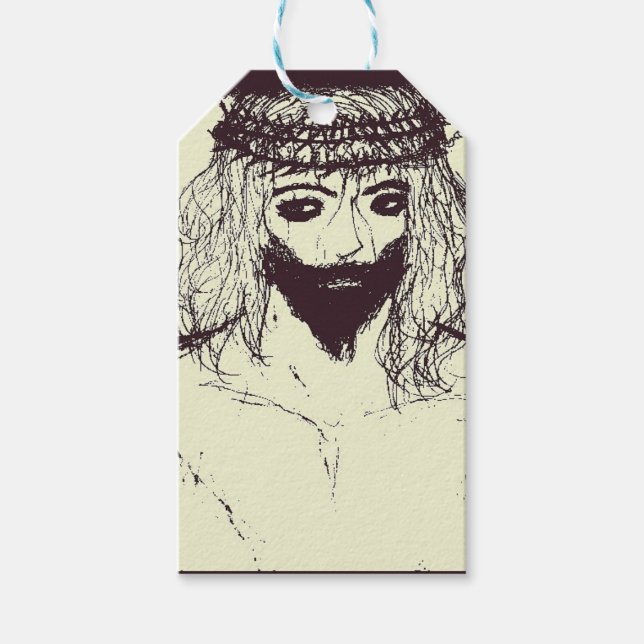 Dunkler Jesus wird die Welt und die alternative We Geschenkanhänger (Vorderseite)