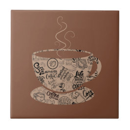 Dunkler Kaffee Fliese