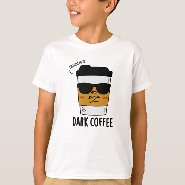 Dunkler Kaffee Funny Drink Puff T-Shirt (Vorderseite)
