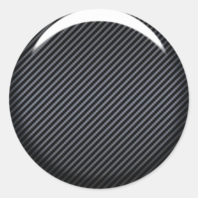 Dunkler Kohlenstoff-Fan-Aufkleber Runder Aufkleber (Vorderseite)