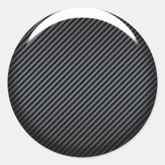 Dunkler Kohlenstoff-Fan-Aufkleber Runder Aufkleber