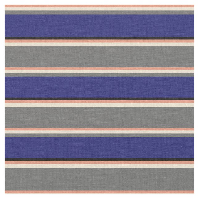 Dunkler Lachs, Beige, Dim Grau, Midnight Blue, Bla Stoff (Nahaufnahme)