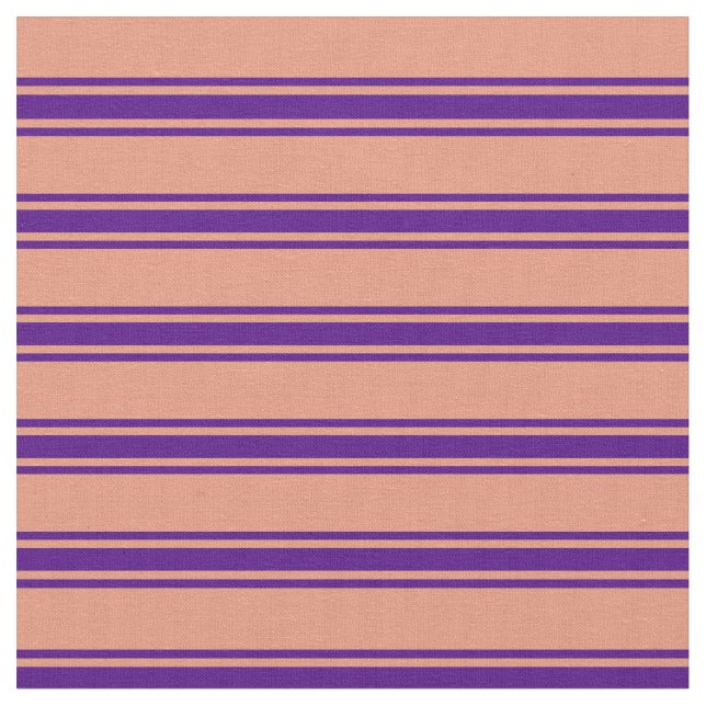 Dunkler Lachs und Indigomuster Stoff (Nahaufnahme)