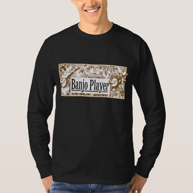 Dunkler langer T - Shirt das slleve der (Vorderseite)