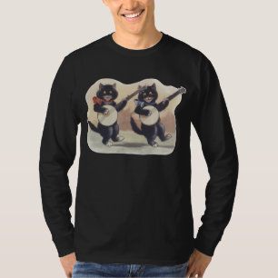 Dunkler langer T - Shirt die Hülse der