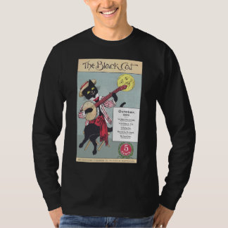 Dunkler langer T - Shirt die Hülse der schwarze