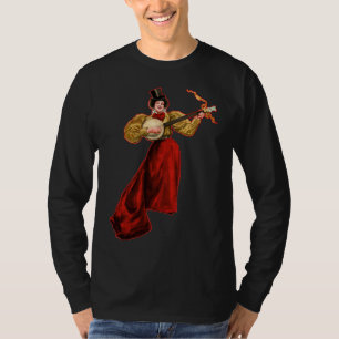 Dunkler langer T - Shirt die Hülse roter Männer