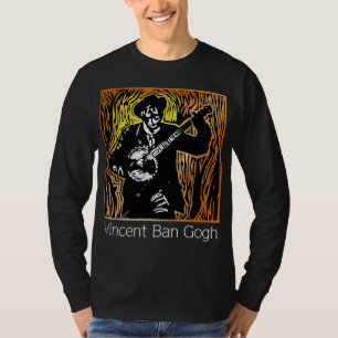 Dunkler langer T - Shirt die Hülse Vincent-Verbot