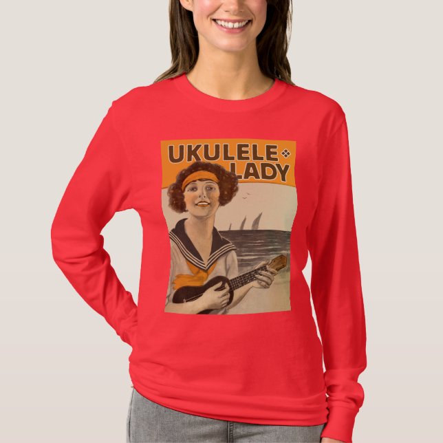 Dunkler langer T - Shirt Hülse Damen (Vorderseite)