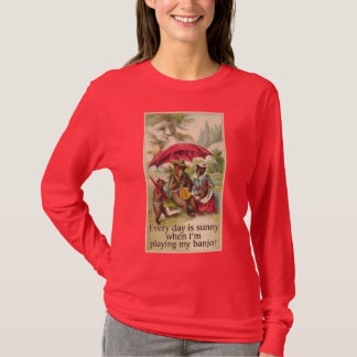 Dunkler langer T - Shirt Hülse der sonniger