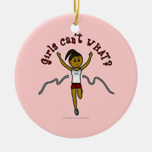 Dunkler Läufer in Roter Uniform Keramikornament