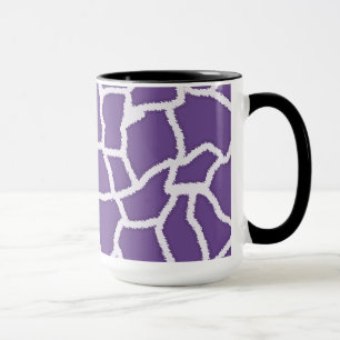 Dunkler Lavendel-Giraffen-Druck; Retro Tafel Tasse