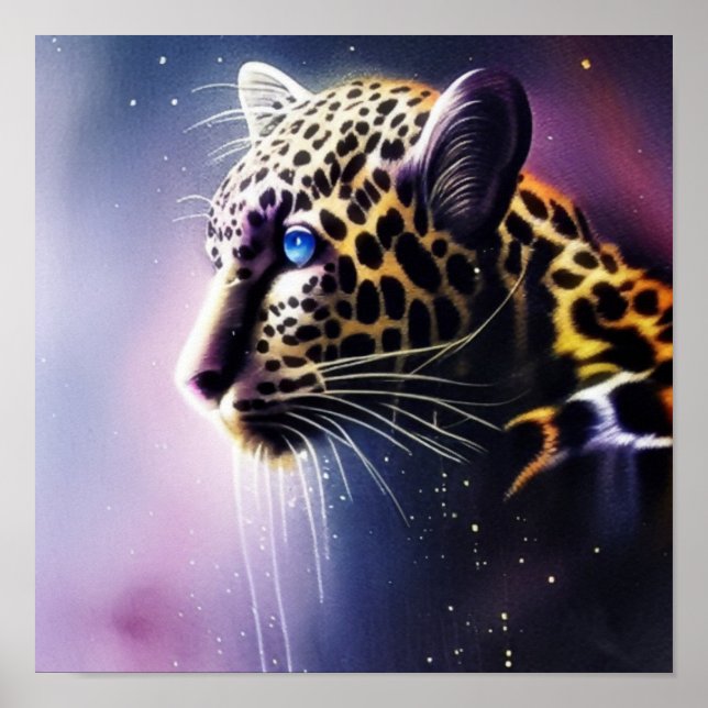 Dunkler Leopard Poster (Vorne)