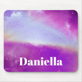Dunkler Lila holografischer Himmel mit Individuell Mousepad