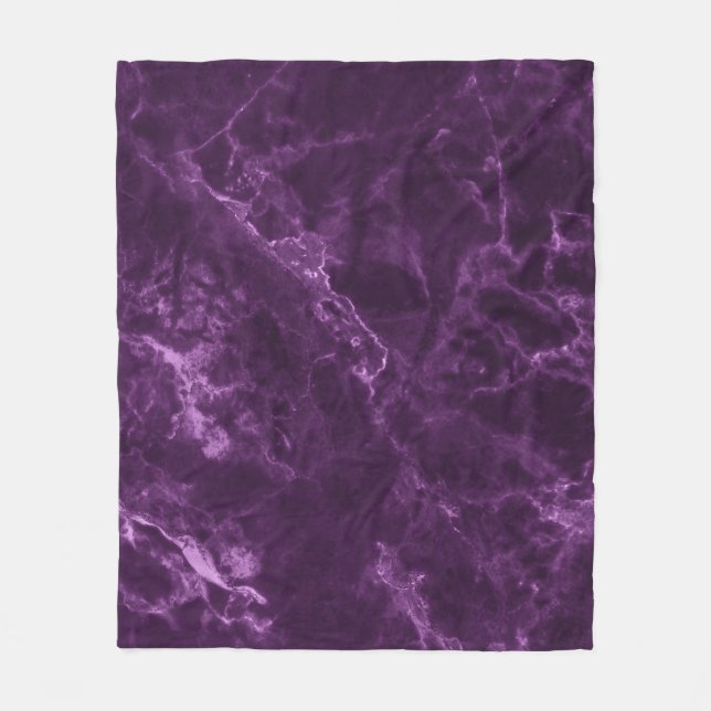 Dunkler lila Marmor: luxuriöse Textur. Fleecedecke (Vorderseite)
