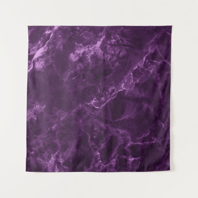 Dunkler lila Marmor: luxuriöse Textur. Wandteppich (Vorderseite)