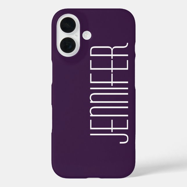Dunkler Lila, Personalisierter Jumbo-Individuelle  Case-Mate iPhone Hülle (Rückseite)