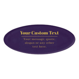 Dunkler Lila und goldener Firmenname oder Gruß Namenschild