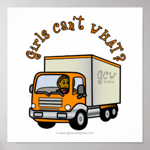 Dunkler Lkw-Fahrer Poster