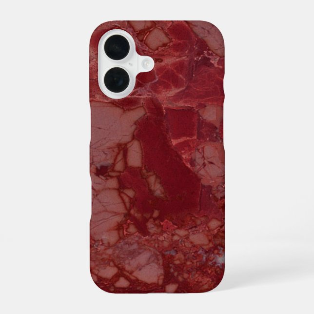 Dunkler Marmor iPhone 16 Hülle (Rückseite)