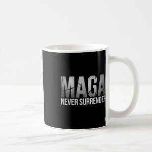 Dunkler Mega Trump 2024 Mega Niemals Aufgeben  Kaffeetasse