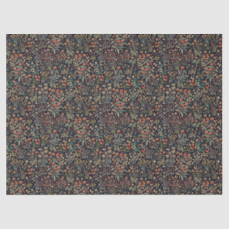 Dunkler, melancholischer, nächtlicher, florale bot seidenpapier