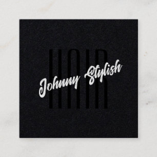 Dunkler Minimalschwarz Quadratische Visitenkarte