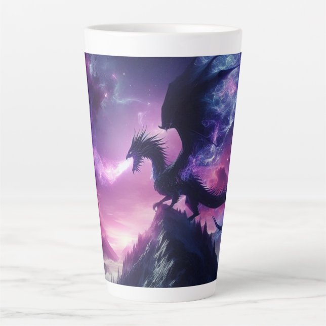 Dunkler, mittelalterlicher ätherischer Drache Milchtasse (Vorderseite)
