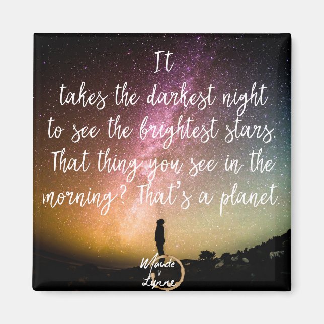 Dunkler Nachtmagnet Magnet (Vorne)