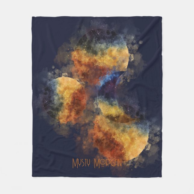 Dunkler Navy Mystic Herbst Fleecedecke (Vorderseite)