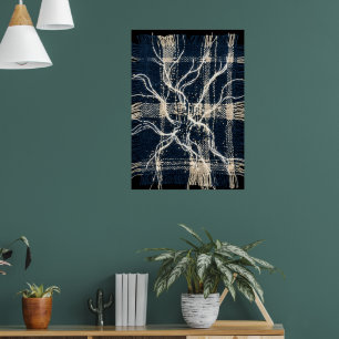 Dunkler Neuronaler Baumzweig Kunstposter Weiß au Poster