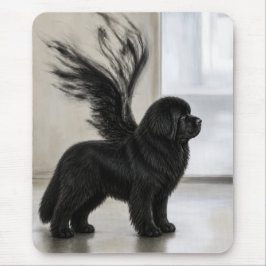 Dunkler Newfoundland-Gedenkengel Mousepad