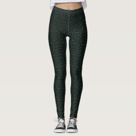 Dunkler Pfauendruck Leggings