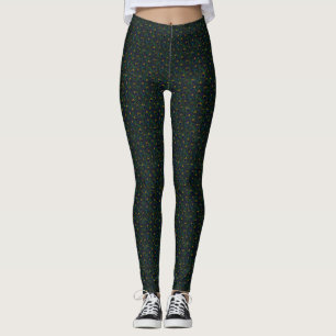 Dunkler Pfauendruck Leggings