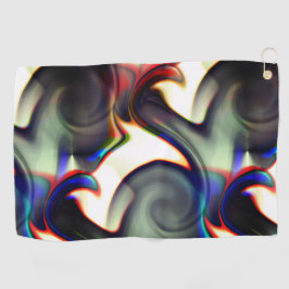 Dunkler Rauch oder spiralförmige Aushöhlung mit Fa Golfhandtuch