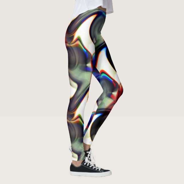 Dunkler Rauch oder spiralförmige Aushöhlung mit Fa Leggings (Rechts)