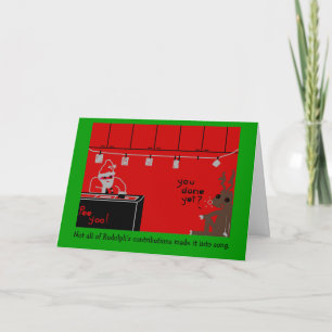 Dunkler Raum Rudolphs Feiertagskarte