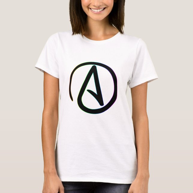 Dunkler Regenbogen-Atheist T-Shirt (Vorderseite)