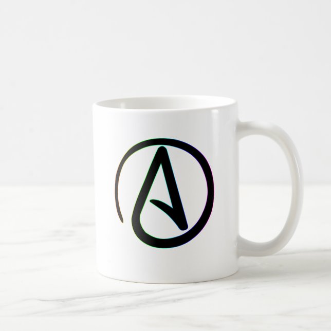 Dunkler Regenbogen-Atheist Tasse (Rechts)