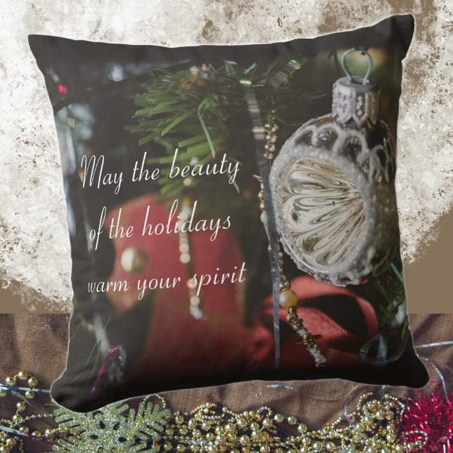 Dunkler Retro-Weihnachtsbaum Kissen (Von Creator hochgeladen)