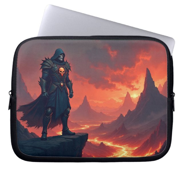 Dunkler Ritter der Flamme Laptopschutzhülle (Vorderseite)
