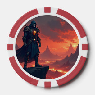 Dunkler Ritter der Flamme Pokerchips