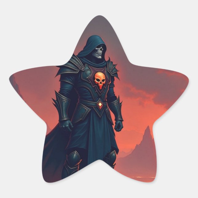 Dunkler Ritter der Flamme Stern-Aufkleber (Vorderseite)