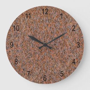 Dunkler Rost Große Wanduhr