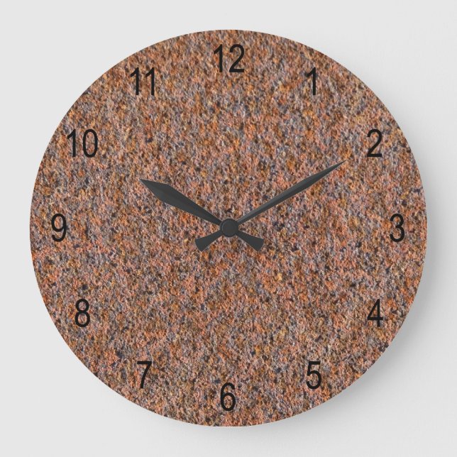 Dunkler Rost Große Wanduhr (Vorderseite)