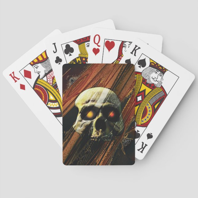 Dunkler Schädel Spielkarten (Rückseite)