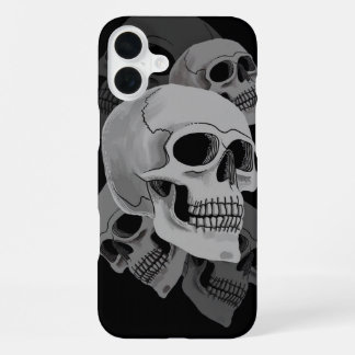 Dunkler Schädelhaufen iPhone 16 Plus Hülle