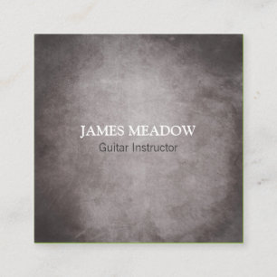 Dunkler Schmutz-Musik-Musiker-Gitarren-Lehrer Quadratische Visitenkarte