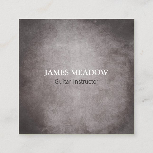 Dunkler Schmutz-Musik-Musiker-Gitarren-Lehrer Quadratische Visitenkarte (Vorderseite)