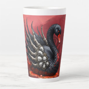 Dunkler Schwan der Knochen – gothische Eleganz Milchtasse